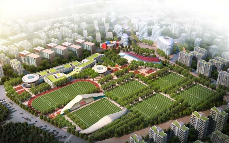 右玉县足球运动学校（一期）建设项目主体结构封顶(图1)